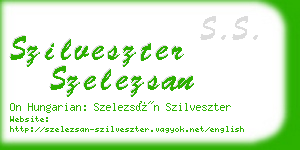 szilveszter szelezsan business card